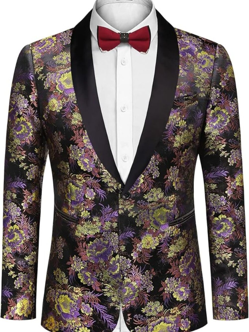 Floral Mens Suit Jacket